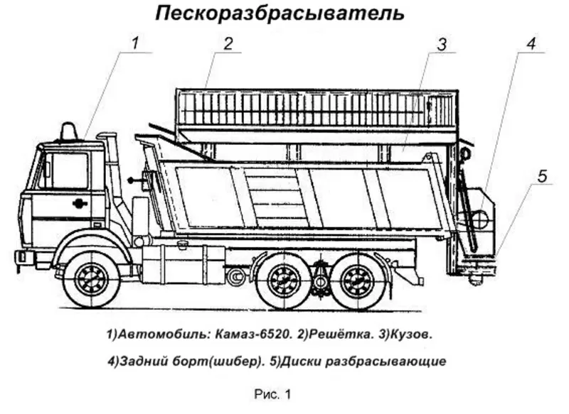 Пескоразбрасыватель на а/м Камаз 5511/55111 2